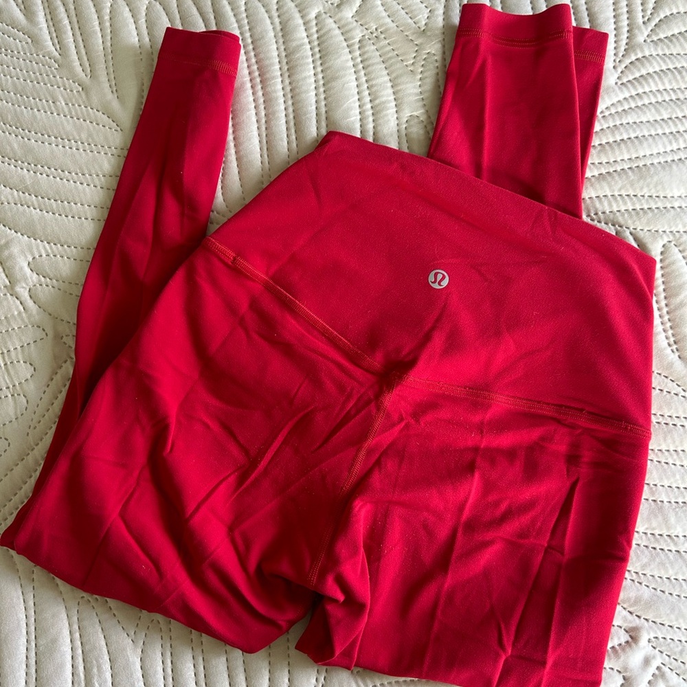 lululemon athletica Women's Red Leggings